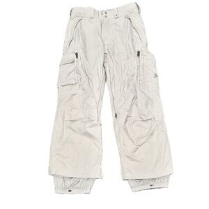 👖🏔 ROSSIGNOL Ski Snowboard Pants White Waterproof Alpine Cargo Unisex Sz M